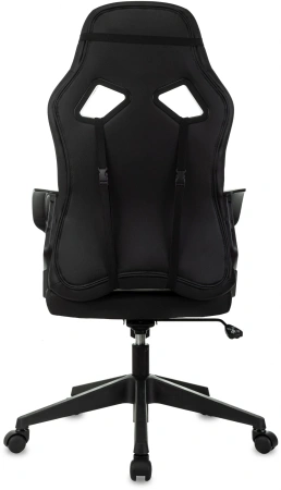 Кресло игровое Zombie 300 черный/белый эко.кожа крестов. пластик