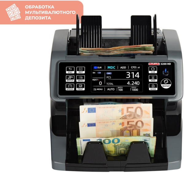 Сортировщик банкнот DoCash 3200 HD автоматический мультивалюта
