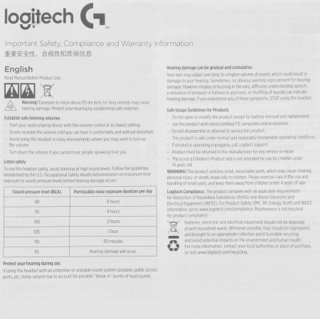 Наушники с микрофоном Logitech G331 черный/красный 2м мониторные (981-000758)