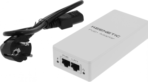 Инжектор PoE+ Keenetic KN-4510 10/100/1000BASE-T 30Вт 100-240В(АС)