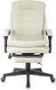 Кресло руководителя Бюрократ T-9950MSG-F слоновая кость эко.кожа крестов. пластик подст.для ног