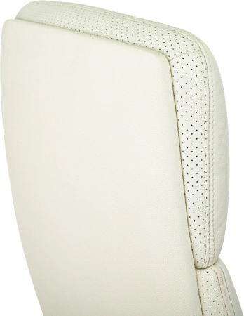 Кресло руководителя Бюрократ _VEGA белый кожа крестов. алюминий