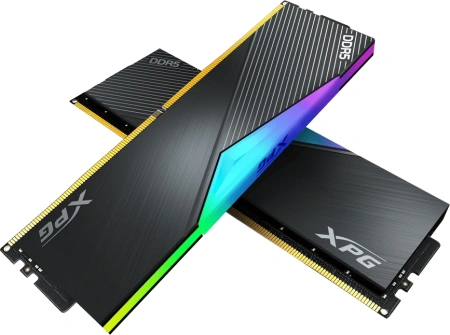Память DDR5 2x32GB 6000MHz A-Data AX5U6000C3032G-DCLARBK XPG Lancer RGB RTL PC5-48000 CL30 DIMM 288-pin 1.35В kit dual rank с радиатором Ret