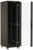 Шкаф серверный Hyperline (TTBR-4261-AS-RAL9004) напольный 42U 600x1000мм пер.дв.стекл задн.дв.спл.ст