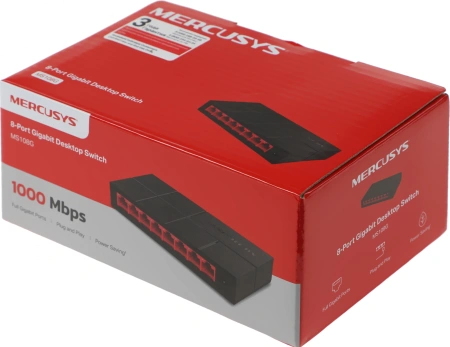 Коммутатор Mercusys MS108G 8G неуправляемый