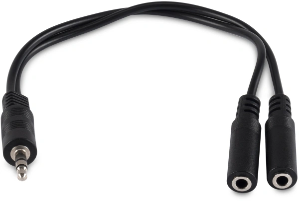 Адаптер аудио Buro BU-2XJACK-JACK 2xJack 3.5 (f)/Jack 3.5 (m) 0.2м. черный