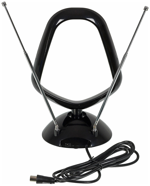 Антенна телевизионная Hyundai H-TAI320 30дБ активная черный каб.:1.85м