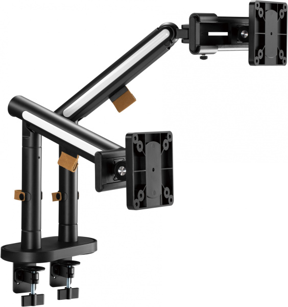 Кронштейн для мониторов Ultramounts UM727B черный 17"-32" макс.9кг крепление к столешнице поворот и