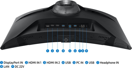 Монитор Samsung 27" Odyssey G6 S27BG650EI черный VA LED 16:9 HDMI M/M полуматовая HAS Piv 350cd 178гр/178гр 2560x1440 240Hz FreeSync Premium Pro DP QHD USB 6.4кг