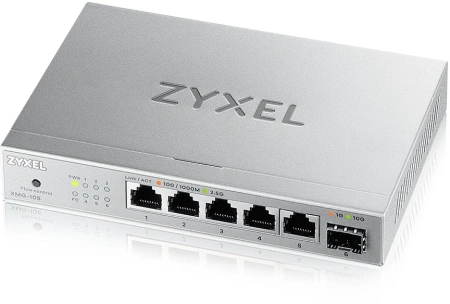 Коммутатор Zyxel XMG-105-ZZ0101F (L2) 5x2.5Гбит/с 1SFP+ неуправляемый