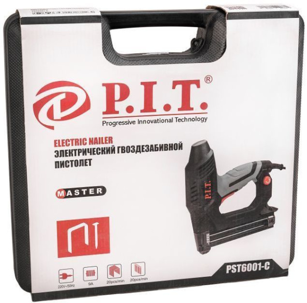 Степлер электрический P.I.T. PST6001-C скобы тип 18Ga: 15-25мм гвозди тип 18Ga: 15-32мм