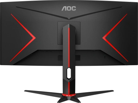 Монитор AOC 34" Gaming CU34G2X черный/красный VA LED 1ms 21:9 HDMI матовая HAS 300cd 178гр/178гр 3440x1440 144Hz FreeSync Premium DP FHD USB 8.1кг