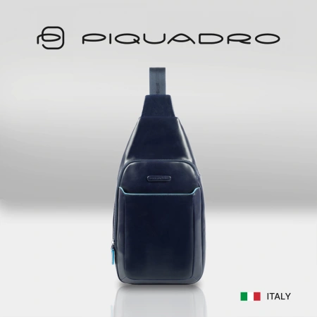 Рюкзак слинг мужской Piquadro Blue Square CA4827B2/BLU2 синий кожа