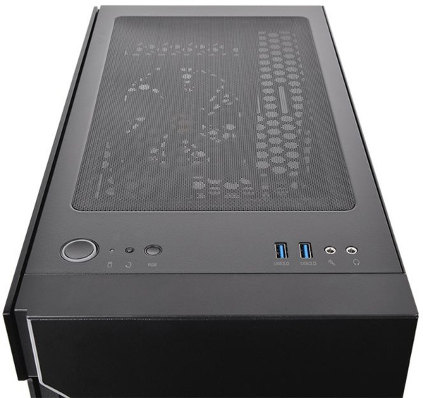Корпус Thermaltake H200 TG RGB черный без БП ATX 2xUSB3.0 audio bott PSU