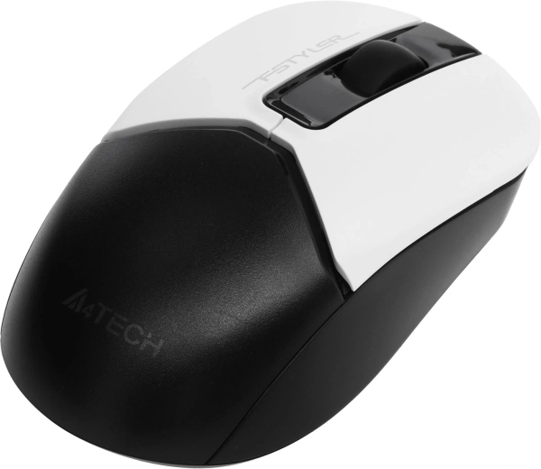 Мышь A4Tech Fstyler FB12 белый/черный оптическая (1200dpi) беспроводная BT/Radio USB (3but)