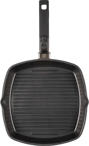 Сковорода-гриль Rondell Praline RDA-1567 квадратная 28см покрытие: Xylan Plus ручка съемная (без крышки) коричневый