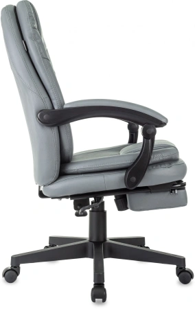 Кресло руководителя Бюрократ CH-868N-BF серый эко.кожа крестов. пластик подст.для ног