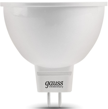 Лампа светодиодная Gauss Elementary MR16 9Вт цок.:GX5.3 спот 220B 6500K св.свеч.бел.хол. MR16 (упак.:10шт) (13539)