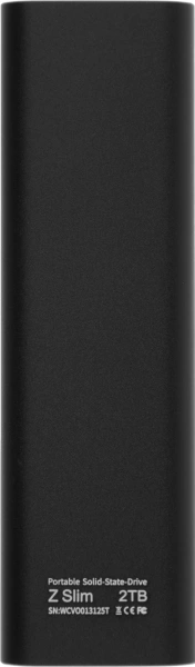 Накопитель SSD Netac USB-C 2Tb NT01ZSLIM-002T-32BK Z Slim 1.8" черный