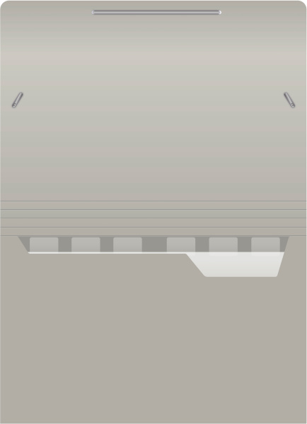 Портфель Бюрократ -BPR6GREY 6 отдел. A4 пластик 0.7мм серый