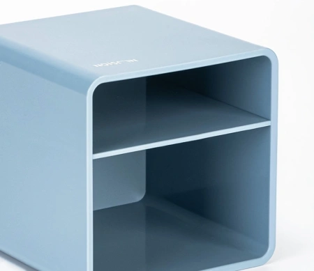 Подставка Deli NS011BLUE NS011 Nusign 2отд. для письменных принадлежностей 84х84х86мм синий пластик