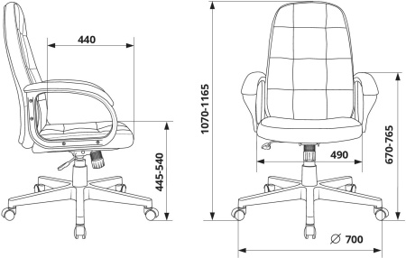 Кресло руководителя Бюрократ CH 002 Fabric серый Light-19 крестов. пластик