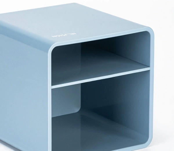 Подставка Deli NS011BLUE NS011 Nusign 2отд. для письменных принадлежностей 84х84х86мм синий пластик