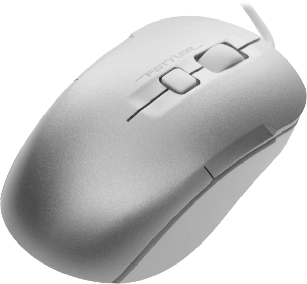 Мышь A4Tech Fstyler FM26 серебристый/белый оптическая (1600dpi) USB для ноутбука (4but)