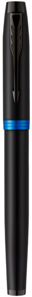 Ручка роллер Parker IM Vibrant Rings T315 (CW2172860) Marine Blue PVD F черн. черн. подар.кор.