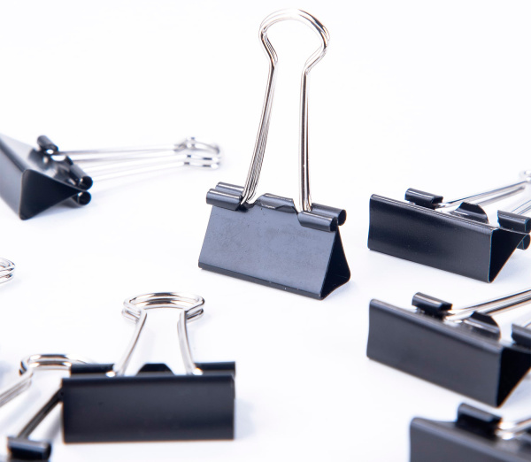 Зажимы Deli E38564 металл 25мм черный (упак.:12шт) картонная коробка