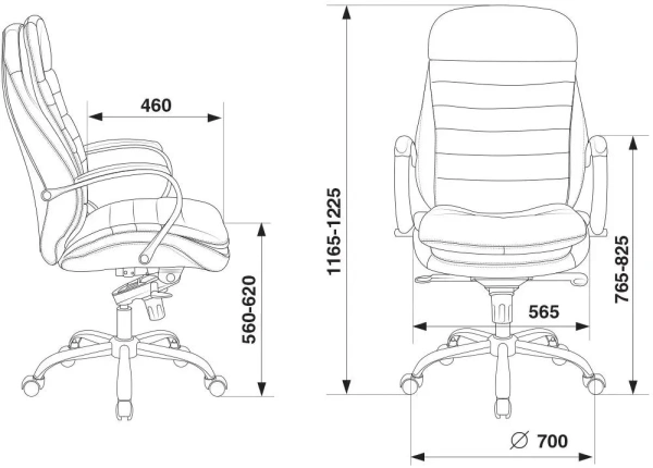 Кресло руководителя Бюрократ T-9950 рыжий Leather Ontano кожа крестов. металл хром