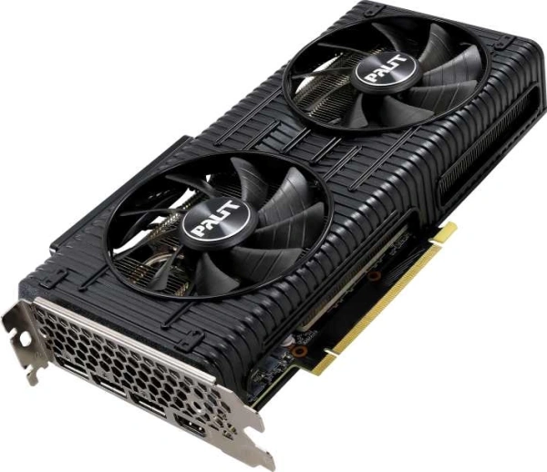 Видеокарта Palit PCI-E 4.0 PA-RTX3060 DUAL OC 12G NVIDIA GeForce RTX 3060 12288Mb 192 GDDR6 1320/15000 HDMIx1 DPx3 HDCP Ret