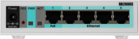 Коммутатор MikroTik RB260GS CSS106-5G-1S 5G 1SFP управляемый