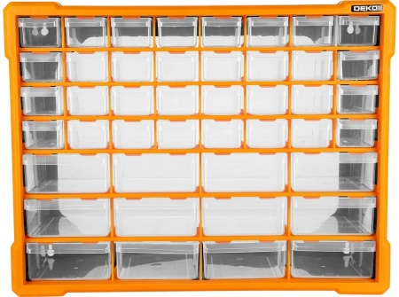 Ящик для инструментов Deko Smart box 44 44отд. оранжевый/черный (085-3007)