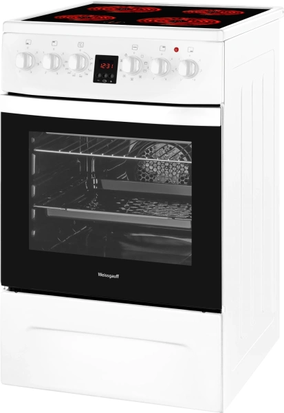 Плита Электрическая Weissgauff WES 2V16 WE Premium Line белый стеклокерамика (без крышки)