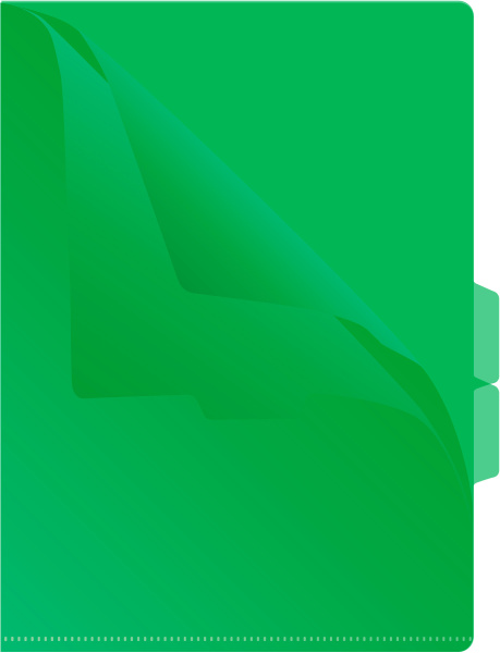 Папка-уголок Бюрократ -E356GRN 3 уровн. A4 пластик 0.15мм зеленый