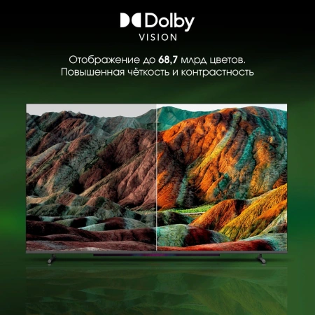 Телевизор QLED Digma Pro 65" QLED 65L Google TV Frameless черный/серебристый 4K Ultra HD 120Hz HSR DVB-T DVB-T2 DVB-C DVB-S DVB-S2 USB WiFi Smart TV