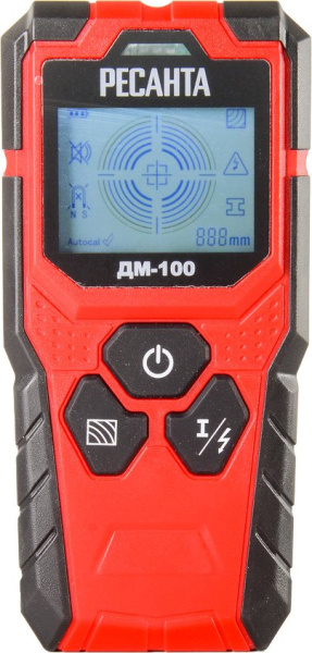Детектор металла Ресанта ДМ-100 красный/черный (61/10/534)