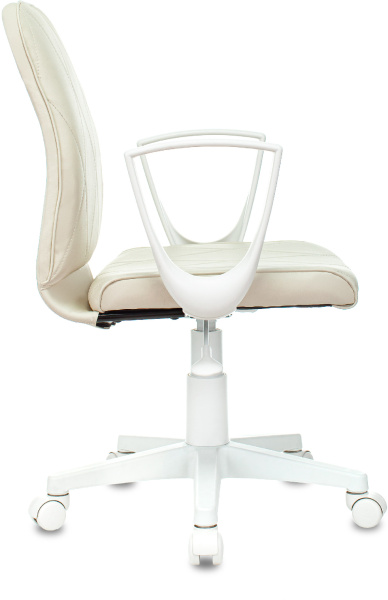 Кресло Бюрократ CH-W327 слоновая кость OR-10 эко.кожа крестов. пластик пластик белый