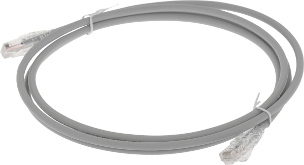 Патч-корд WRline WR-PC-RJ45-UTP-5E-2-GY UTP RJ-45 вил.-вилка RJ-45 кат.5E 2м серый LSZH (уп.:1шт)