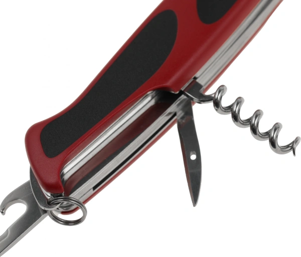 Нож перочинный Victorinox RangerGrip 79 (0.9563.MC) 130мм 12функц. красный/черный карт.коробка