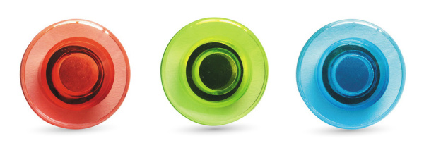 Магнит Kw-Trio 8304M для досок пластик ассорти d40мм круглый (упак.:3шт)