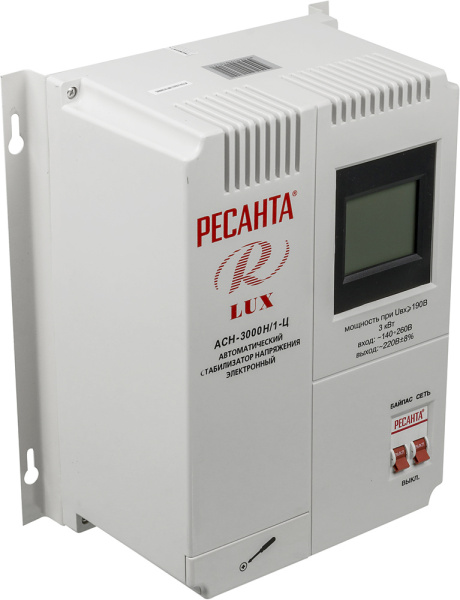 Стабилизатор напряжения Ресанта АСН-3000Н/1-Ц однофазный серый (63/6/21)