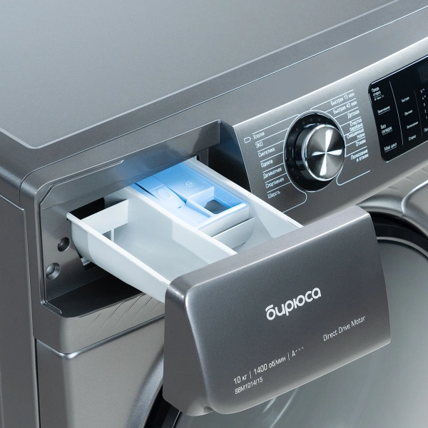 Стиральная машина Бирюса WM-SBM1014/15 M кл.:A+++ фронт. макс.:10кг нержавеющая сталь