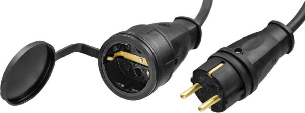 Удлинитель силовой Stayer 55026-20 3x1.5кв.мм 1розет. 20м КГ без катушки черный