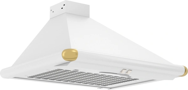 Вытяжка каминная Elikor Сатурн 60П-180-В1Л белый/золотистый управление: кнопочное