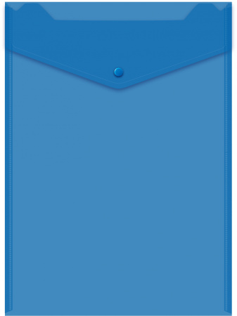 Конверт на кнопке Бюрократ -PK875/1 A4 верт. пластик 0.18мм ассорти