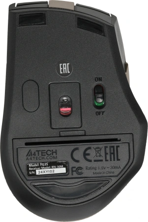 Мышь A4Tech Fstyler FG35 бронзовый/черный оптическая (2000dpi) беспроводная USB (6but)