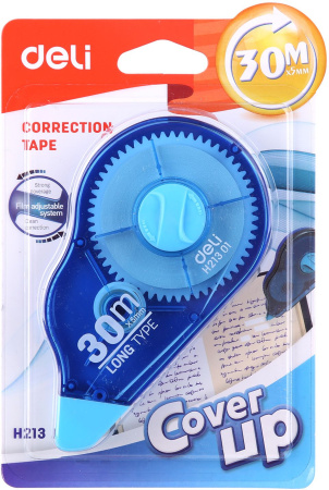 Лента коррект. Deli EH21301 30мх5мм ассорти корпус белый блистер