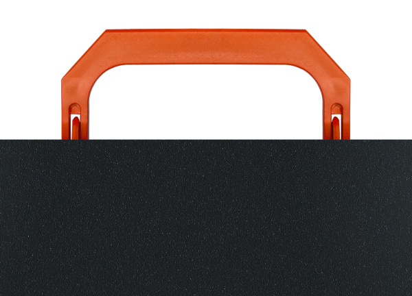 Портфель Бюрократ Black Opal BLPP01OR 1 отдел. A4 пластик 0.7мм черный/оранжевый